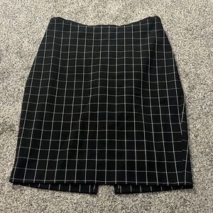 Black plaid skirt